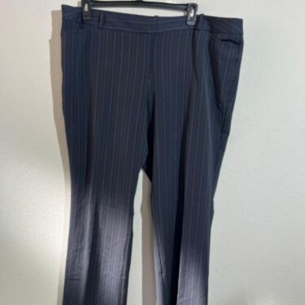 Worthington Womens Modern Fit Dress Pants, Size 24W, Color Navy